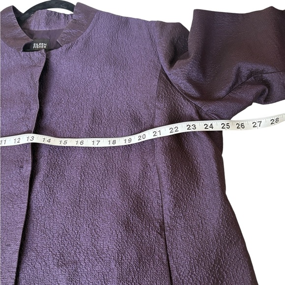 Eileen Fisher 100% Silk body/lining textured jacket with hidden snap closure, 1X - Picture 5 of 8